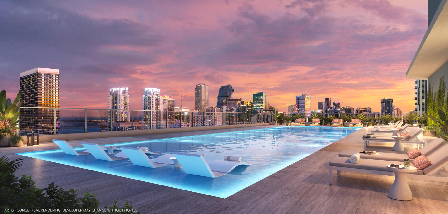 Piscina en la terraza