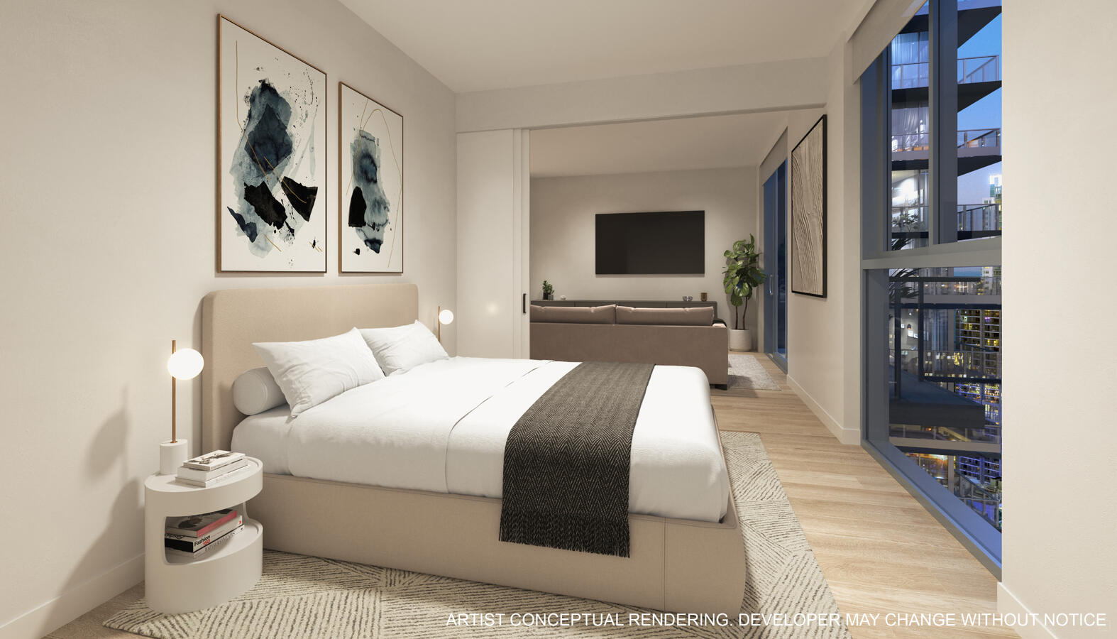 Armarios totalmente empotrados y generosos